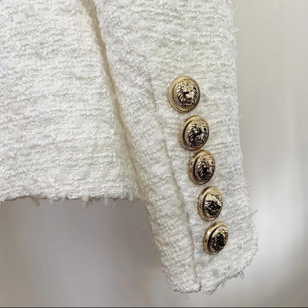 Balmain Inspired Double Breasted Goldbutton Blazer - image 4